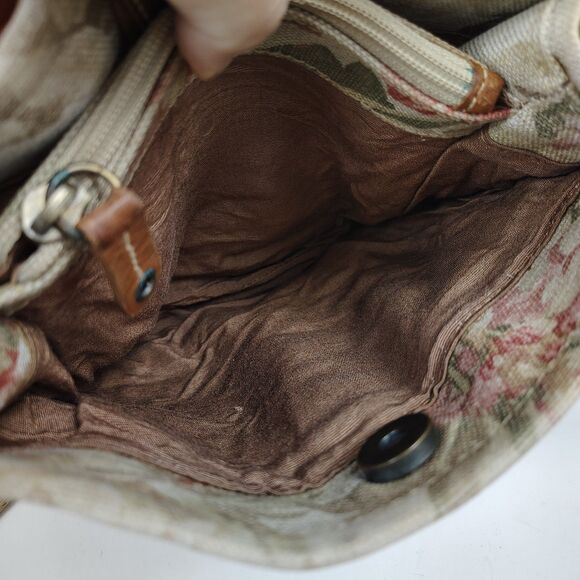 Fossil Small Canvas Crossbody Tote Floral No. 54 Original Premium Bag Mini Brown - Picture 11 of 16